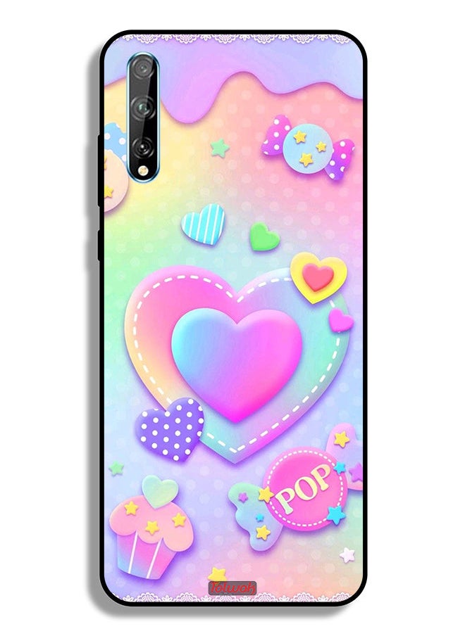 Tolwak Huawei P Smart S Protective Case Cover Pop Hearts Art  - Image 2