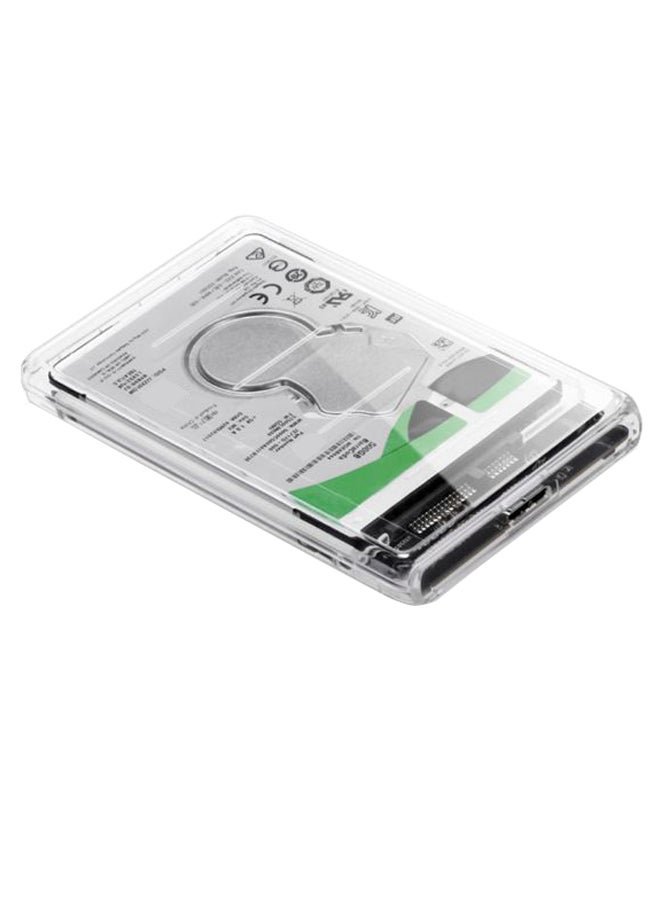 USB 3.0 Micro To SATA External Hard Drive Enclosure Box Clear - Image 2