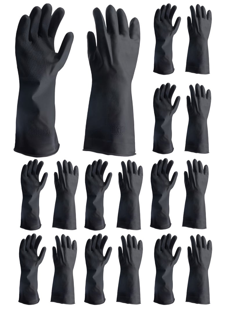 10 Pack Of Chemical Protective Nitrile Rubber Gloves - Diesel Anti-Skid, Kerosene, Industrial Oil-Proof, Anti-Corrosion, Acid Resistance Latex Gloves - Image 1