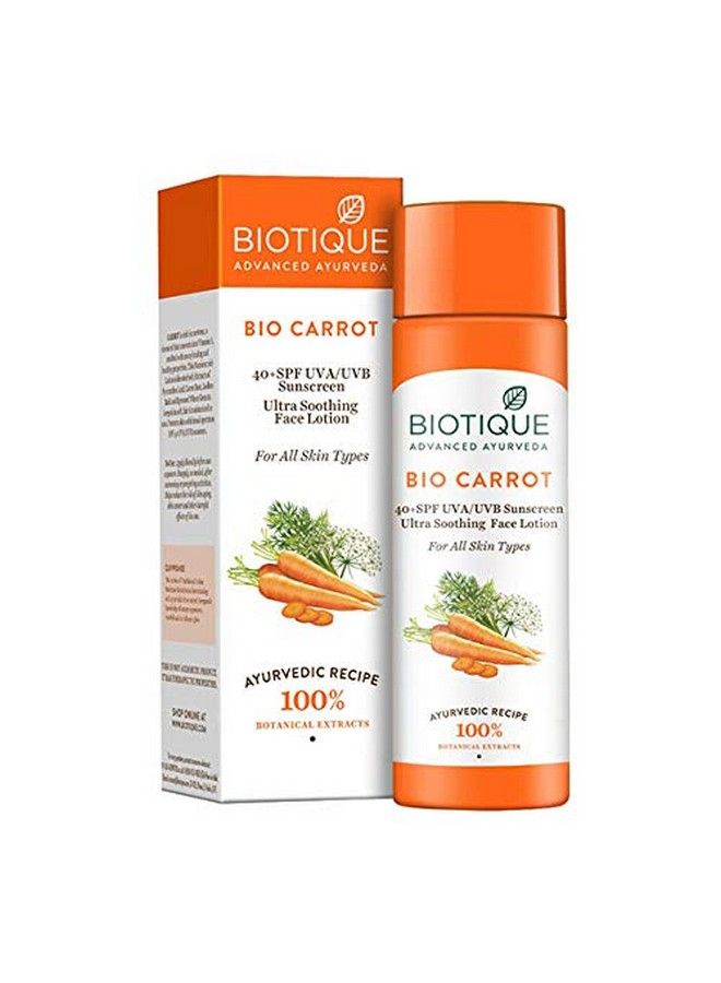 Biotique Face & Body Sun Lotion Spf 40 Carrot 120Ml - Image 2