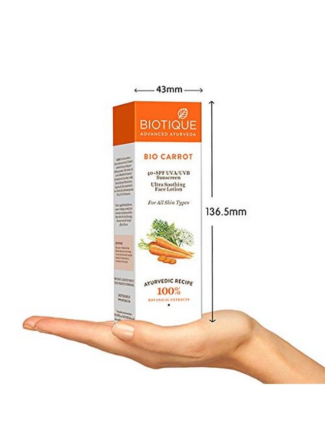 Biotique Face & Body Sun Lotion Spf 40 Carrot 120Ml - Image 5