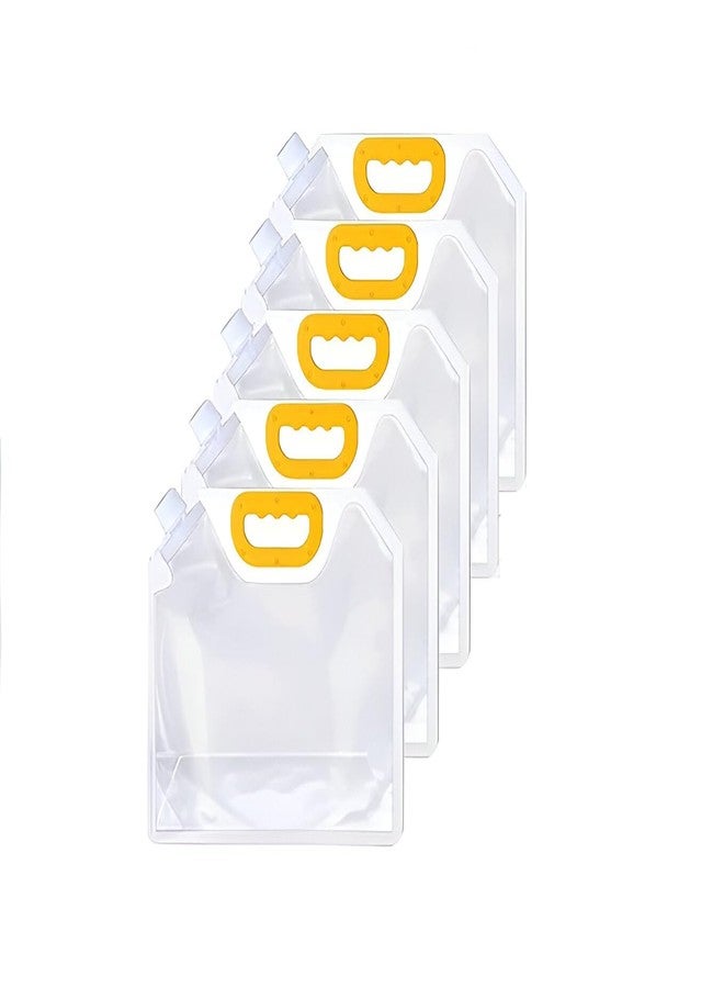 Glitzn Kitchen Storage Bag Grains Rice Moisture-Proof Sealed Bag, Resealable, Transparent Bags Stand Up Pouch Bags With Portable Handle For Long Term Food Storage Container pack of 5 - Image 1