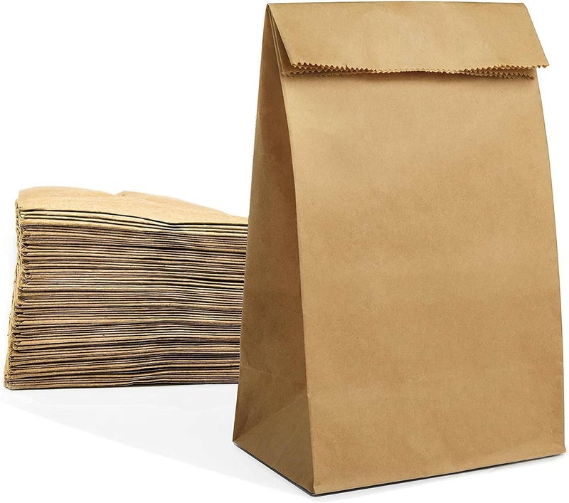 Mintboo Brown Paper Lunch Bags for Small Business (200 Count) - Image 1