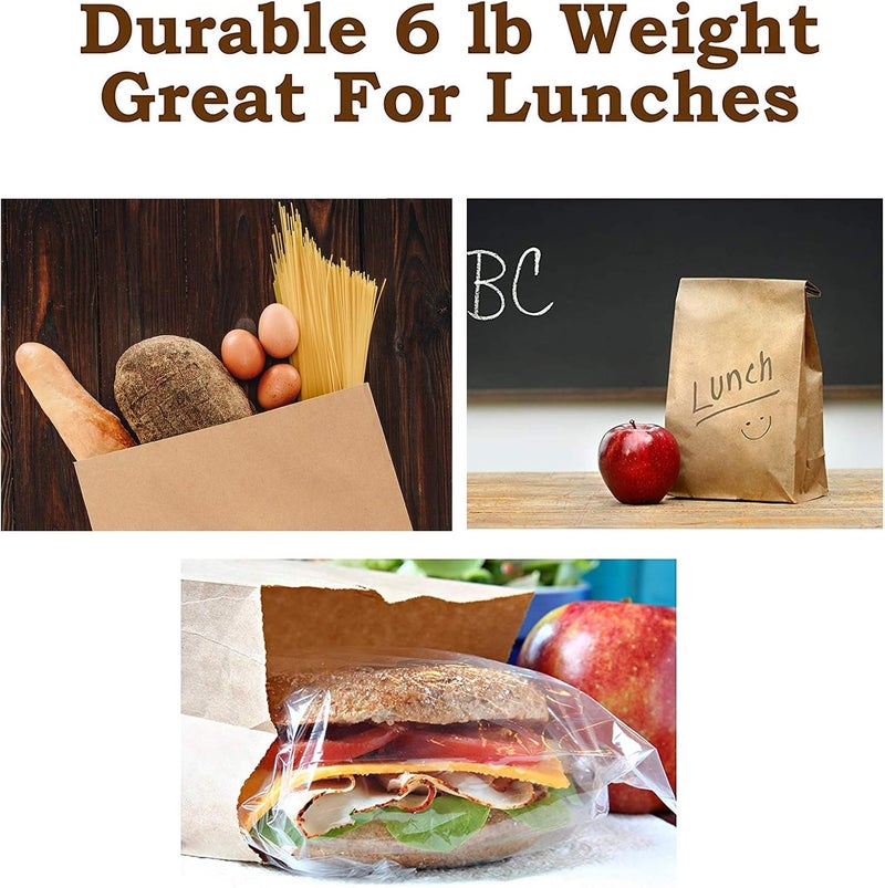 Mintboo Brown Paper Lunch Bags for Small Business (200 Count) - Image 5