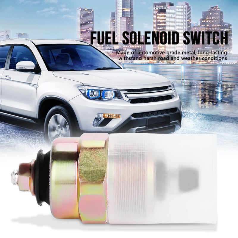 12V Fuel Shut Off Solenoid Switch - Automotive Grade Metal, Direct Replacement 0330001015 for Cummins Engine Dodge VE 5.9L - Image 3