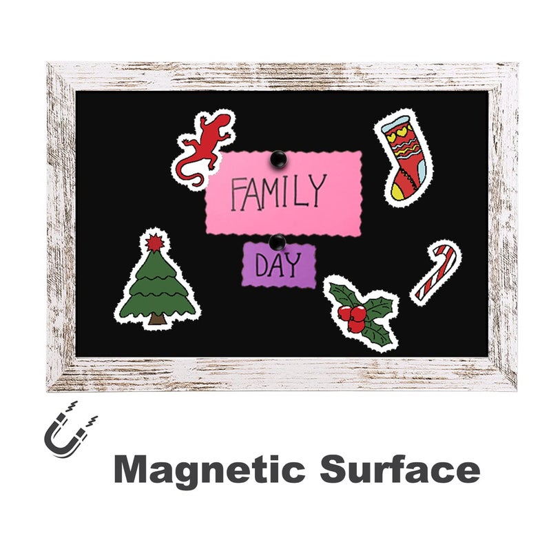 Umtiti Magnetic Surface Chalkboard, 8.7" * 12.6", Vintage White Wood Frameï¼ŒWall Black Board to Use at Home, Office, and Restaurant Signï¼ŒChalkboard-WH2232-US - Image 4