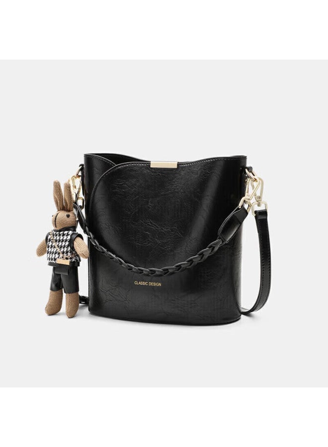 Yuyula Leather Handbag, Women's Crossbody Bucket Bag, Commuter Luxury Shoulder Bag, Birthday And New Year Gift For Girlfriend - Image 1