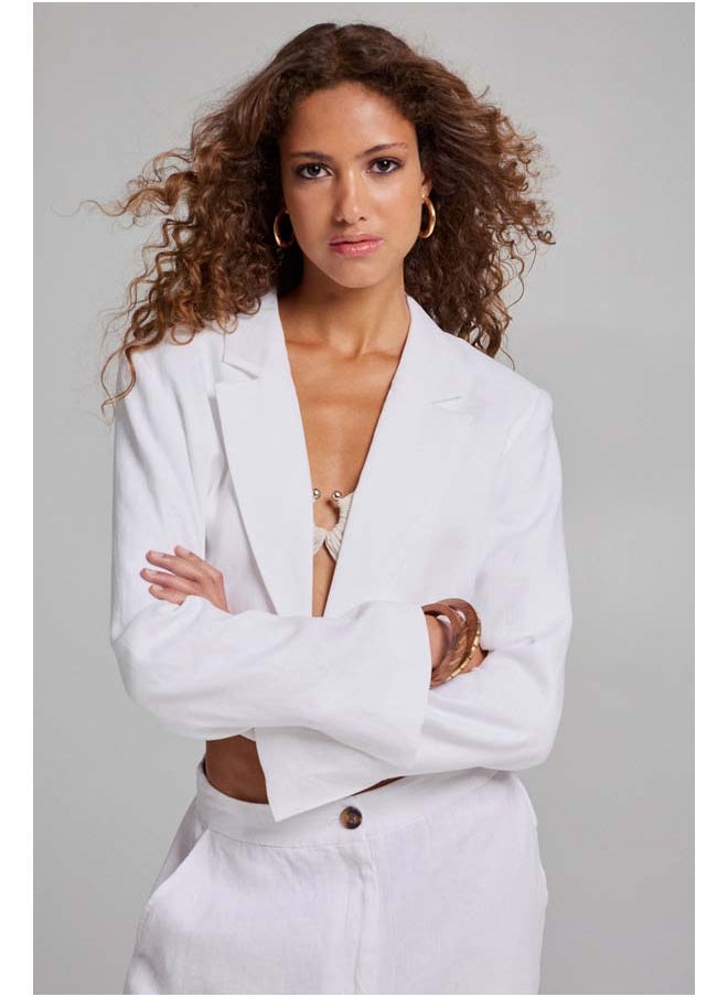 BSB - Linen crop blazer - Image 1