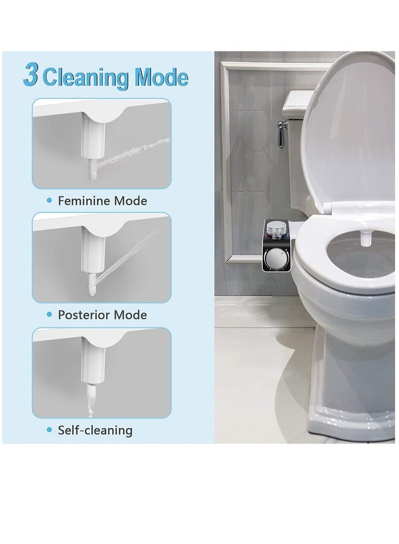 ارواق ملحق مقعد مرحاض بيديه غير كهربائي بفوهتين للتنظيف الذاتي للماء البارد والساخن مع أنبوب تنظيف ذاتي بحجم G1/2 - Image 1