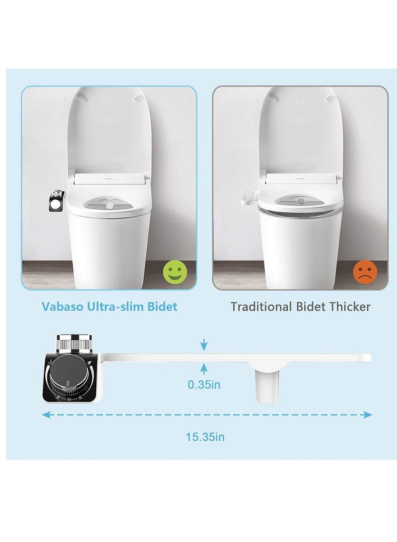 ارواق ملحق مقعد مرحاض بيديه غير كهربائي بفوهتين للتنظيف الذاتي للماء البارد والساخن مع أنبوب تنظيف ذاتي بحجم G1/2 - Image 3