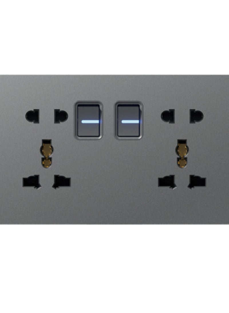 Foreign trade rocker switch socket (146 type two-position switch with two-position multi-five-hole socket) 
