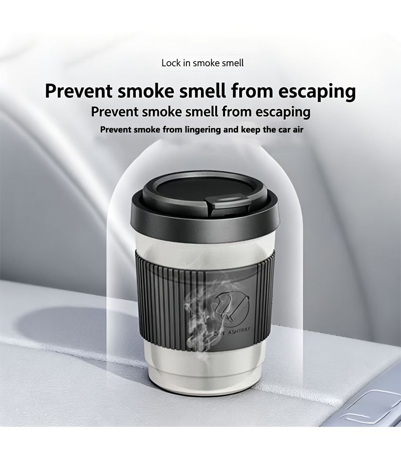 Black Car Multi Functional Ashtray Metal Liner ABS High Flame Retardant Material - Image 5