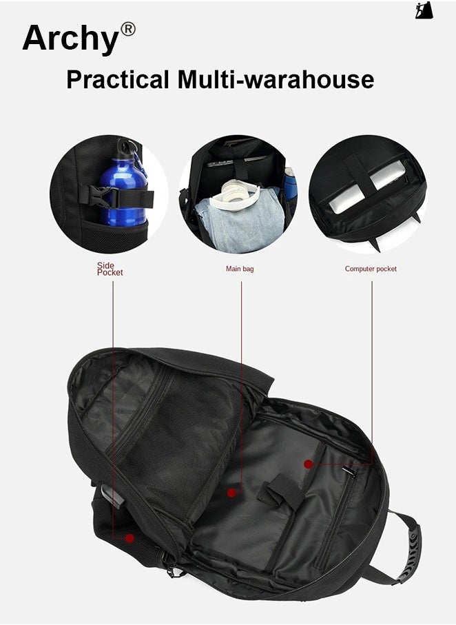 Archy - Unisex Hiking Backpack 60L Large Capacity Expandable Luggage Bag with USB Port Independent Shoes Compartment Travel Backpack - Image 1