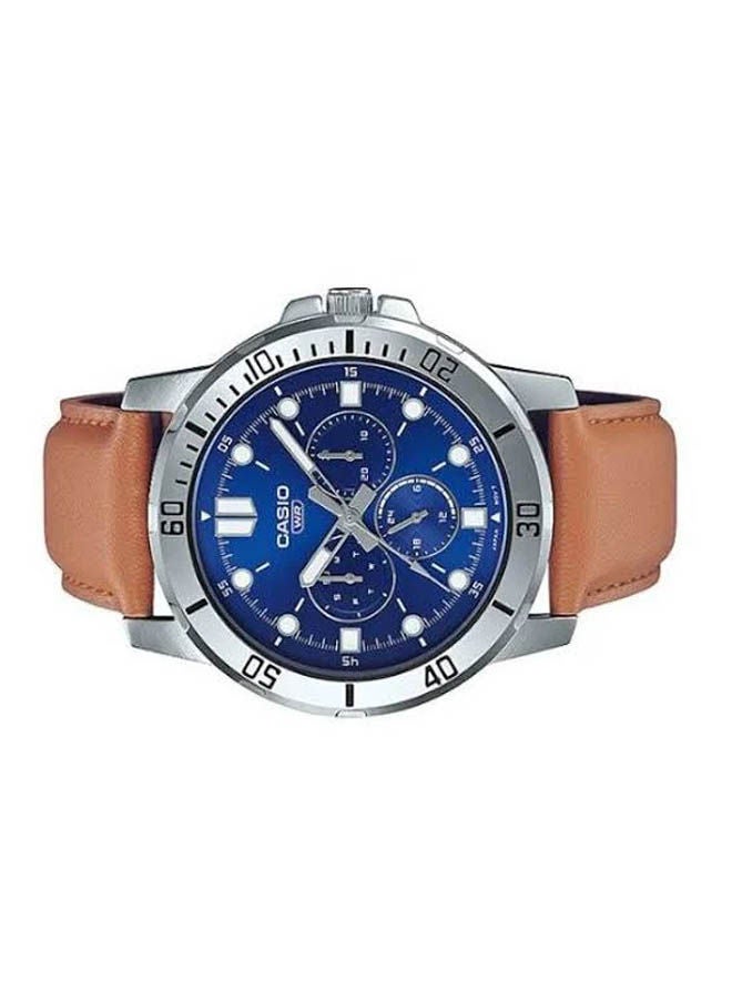 كاسيو ساعة يد من جلد كرونوغراف MTP-VD300L-2EUDF - Image 2