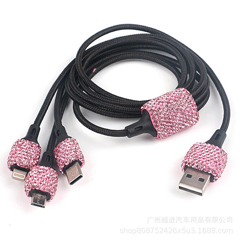شاحن سيارة فاخر مرصع بالماس مع منفذين USB - Image 5