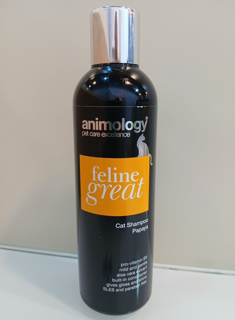 Animology Feline Great Papaya Shampoo for Cats 250ml - Image 1