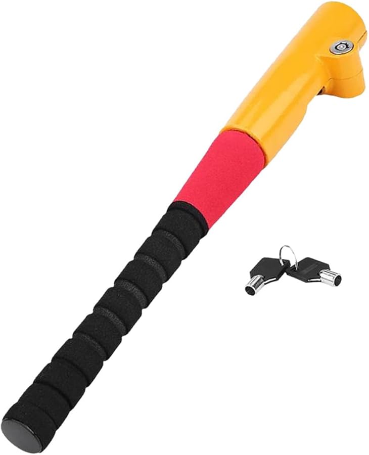 Adjustable Telescopic Car Steering Wheel Lock Anti Theft Security Device Cone Key - Image 1