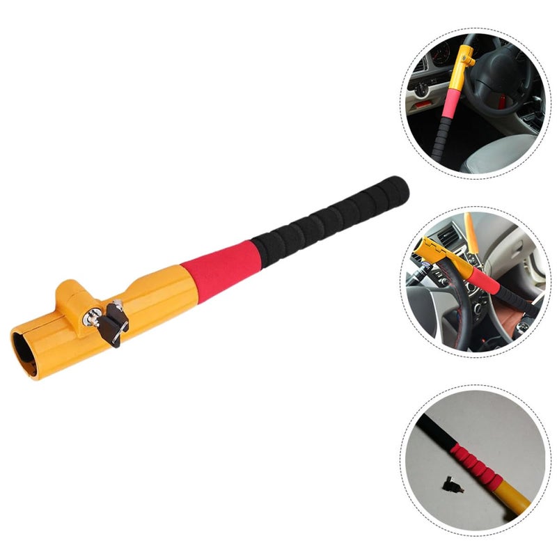 Adjustable Telescopic Car Steering Wheel Lock Anti Theft Security Device Cone Key - Image 5