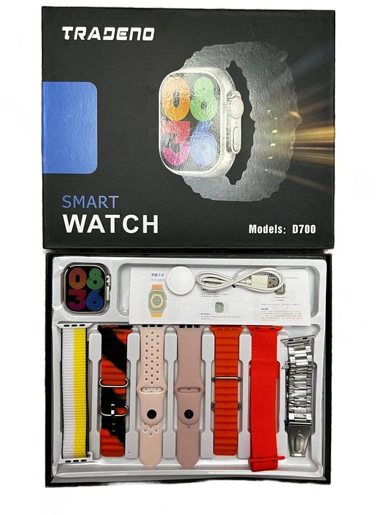 Smart Watch - Smart Watch TRADENO D700 AMOLED Screen With 7 straps NFC Bluetooth Call Wireless Charging Sports Body Temperature Monitor Call Wireless charging Touch Screen HD for IOS & android, men and women - Image 1