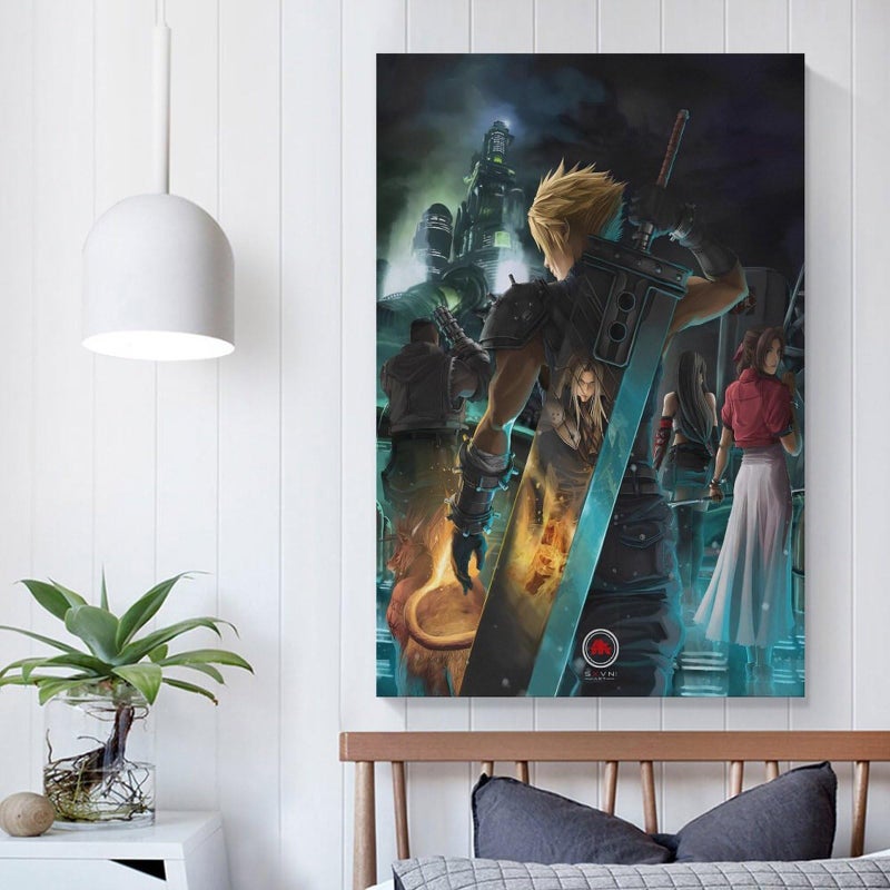 Thcbme Final Fan-tasy VII Remake Canvas Art Posters Wall Art Pictures Prints Modern Family Bedroom Decor UnFramed,16x24inch(40x60cm) - Image 5
