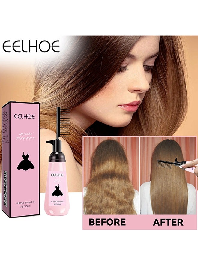 إيلهو علاج لمدة 3 ثوان لشعر ناعم ومغذي - (150 مل) 2023 كريم فرد جديد مع مشط فعال في 3 ثوان فقط للشعر الجاف - Image 1
