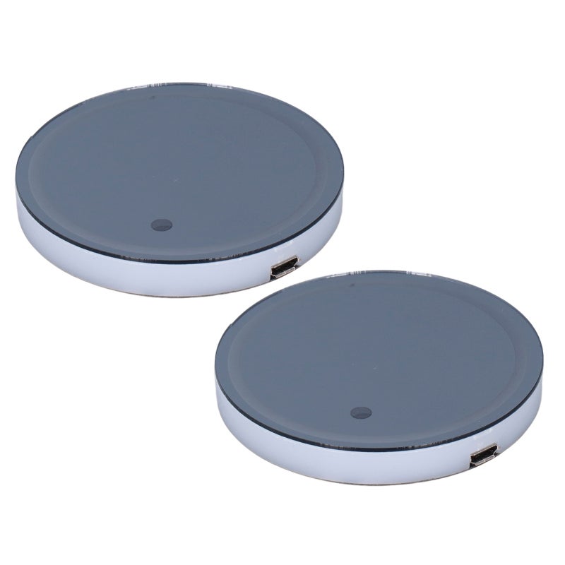 LED Cup Holder Pad 7 Colors White Blue Red Green Yellow Pink Ice Blue 3 Modes Solid Color Gradual Change Breathing Light - High Light Transmittance PMMA Metal IP67 Waterproof Luminous Cup Coaster with - Image 4