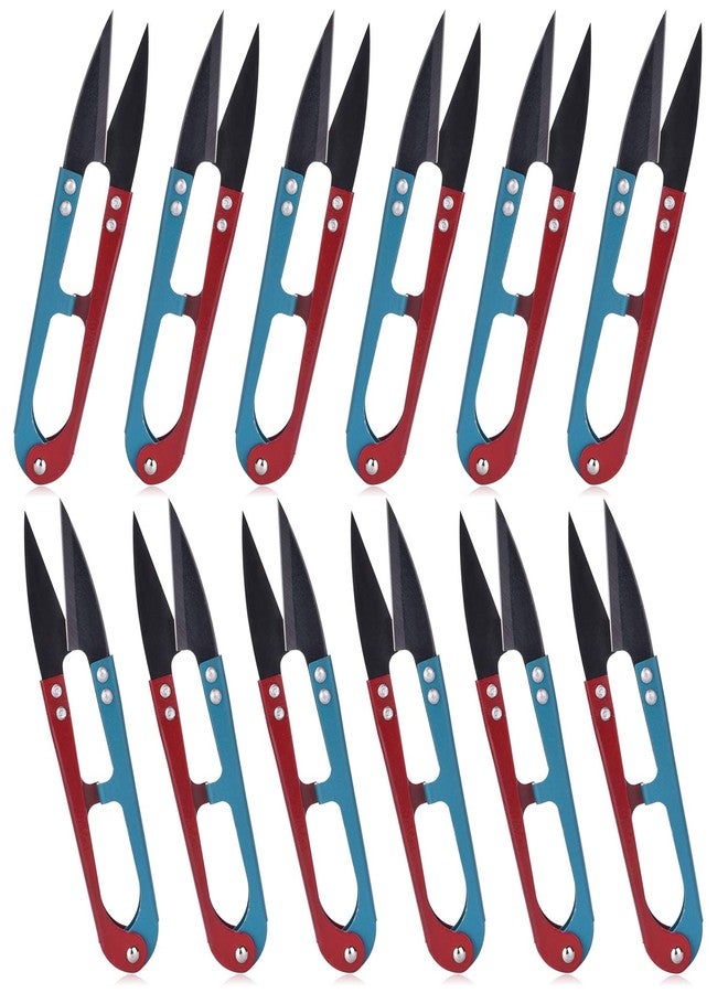 ESHATO 12 Pack Sewing Scissors for Fabric, 4.1inch Mini Small Snips Trimming Nipper, Yarn Thread Craft Scissors Cutters, Great for Office Home School Stitch DIY Supplies - Image 1