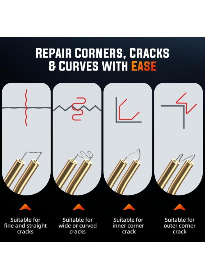 Katerk Cordless Plastic Welder – 400 Staples Included, 3-Temperature Settings, USB Rechargeable Portable Plastic Welding Kit, Perfect for DIY Projects, plastic/Bumper/Toys Repair - Image 3