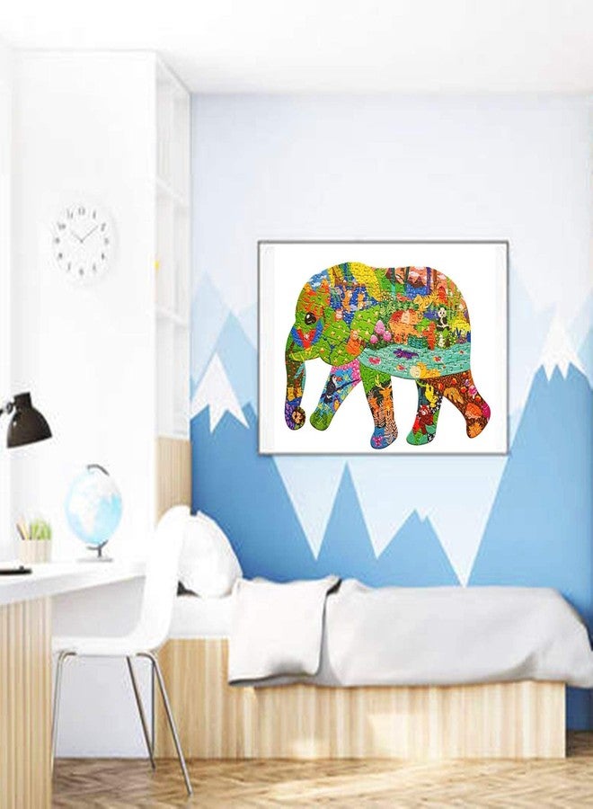 TPQKA Jigsaw Puzzles for Kids Ages 4-8, 8-10, 10 and Adults 200 Pieces Puzzles Elephant Animal Shaped for Boys and Girls Home Decor Birthday Gift Party Favors - Image 5