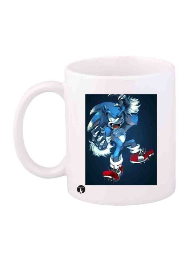 RYN Sonic Character Printed Coffee Mug White/Blue/Red