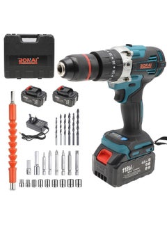 Bonai 118VF Lithium Electric Drill - Powerful 80-150Nm, 1/2" Chuck, 25 Attachments, LED Light, Variable Speed - pzsku/Z68BE362240D85FF69B7AZ/45/_/1700491268/0d16aea6-8417-4a0f-93ea-20c4eca90615