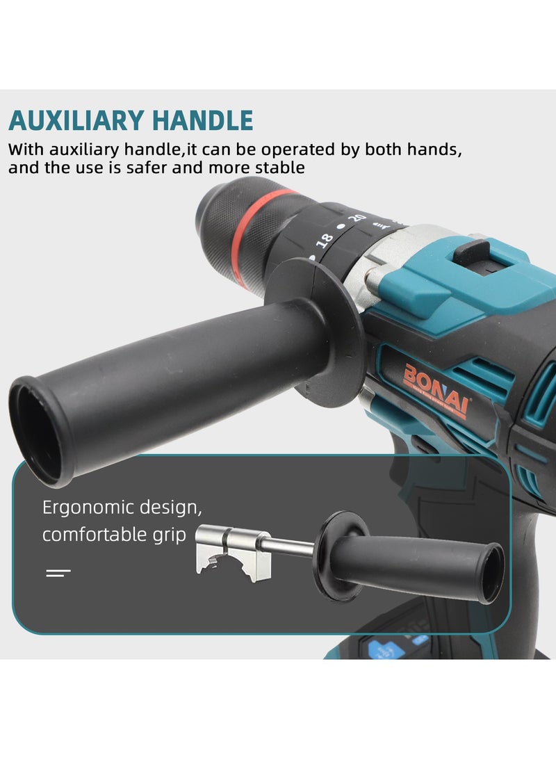 BONAI - Bonai 118VF Lithium Electric Drill - Powerful 80-150Nm, 1/2" Chuck, 25 Attachments, LED Light, Variable Speed - Image 1