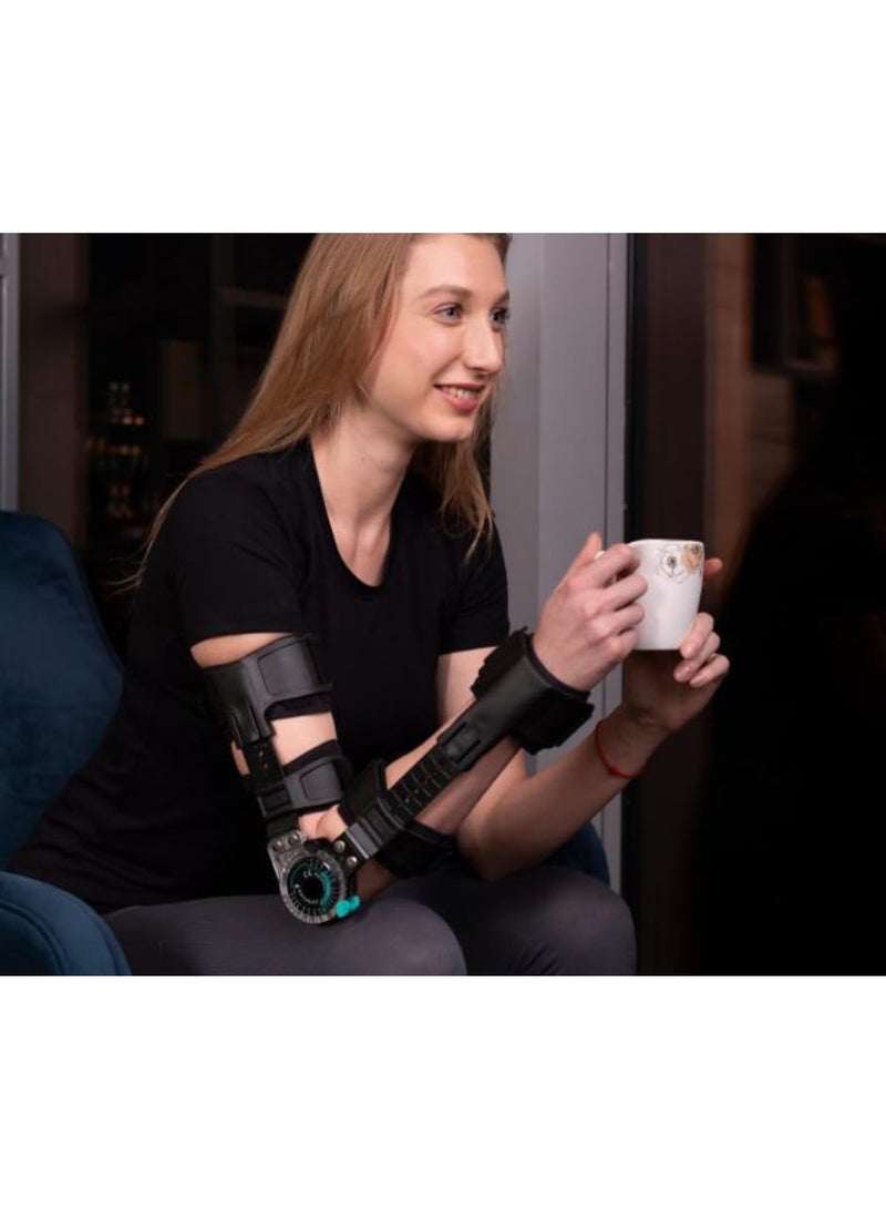 دعامة كوع بمفصل قابل للتعديل - دعم الذراع الأيمن للتعافي والاستخدام اليومي - Image 2