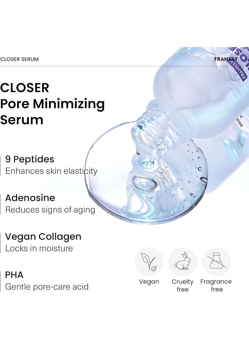 Frankly Closer Serum - 9 Peptides & Vegan Collagen, Pore Minimizer & Anti-Aging | 30ml - Image 3