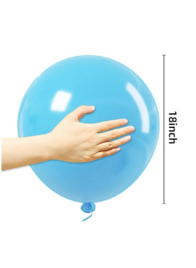 8-pieces (18 Inches) light blue latex party industry-grade balloon sets for all occasions, parties, and gatherings. - Image 2