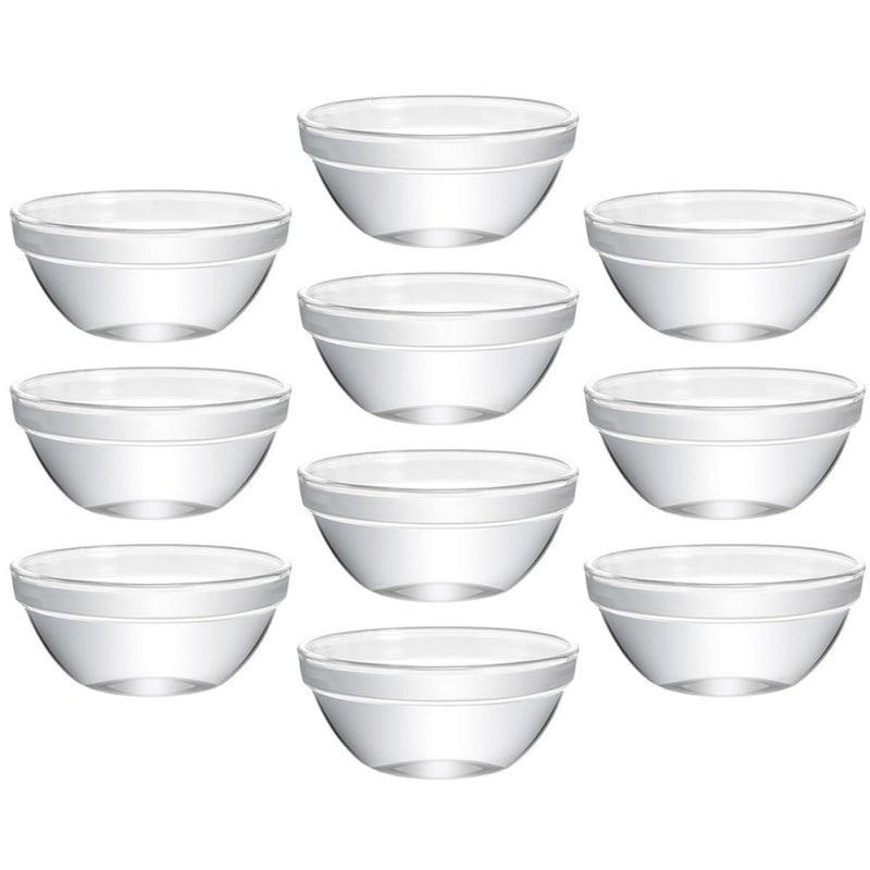 10pcs Large Heat Resistant Glass Bowls for Salad Noodles Dessert Kitchen Party Serving - Image 2