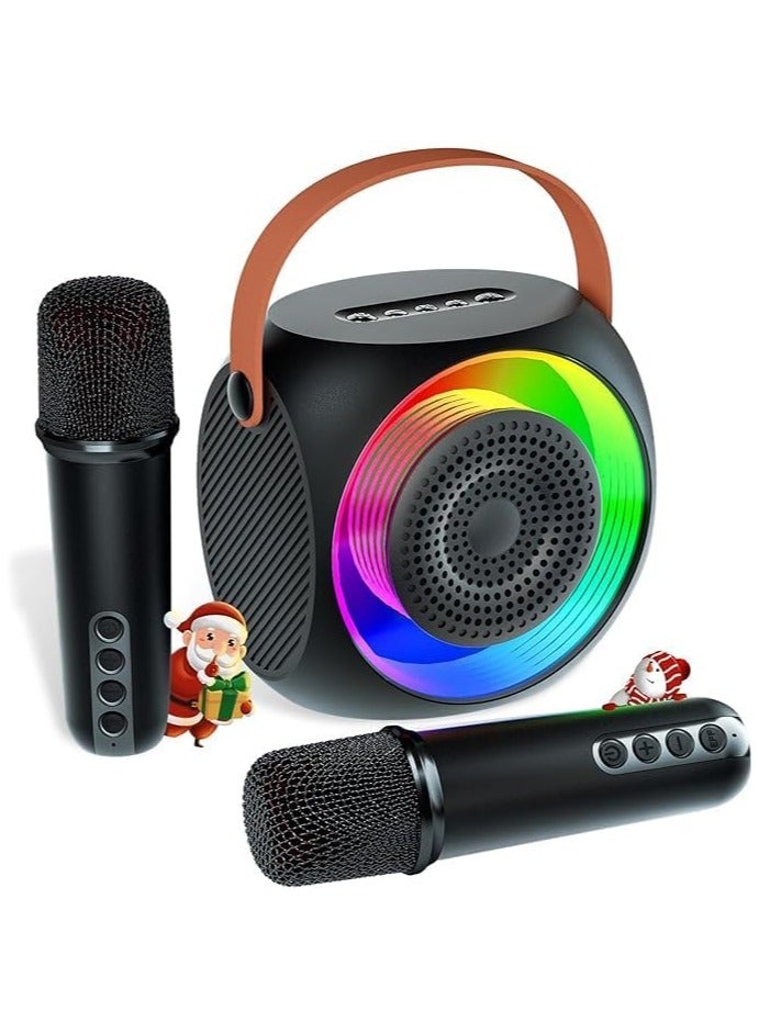 All-In-One Karaoke Machine – Bluetooth Speaker with UHF Wireless Microphones and Disco Ball LED Lights - Image 1