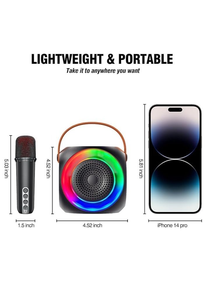All-In-One Karaoke Machine – Bluetooth Speaker with UHF Wireless Microphones and Disco Ball LED Lights - Image 2