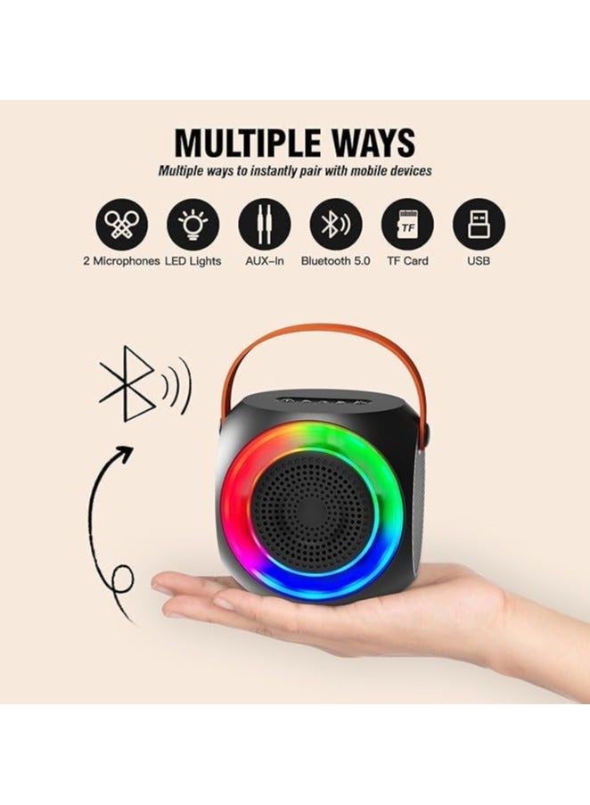 All-In-One Karaoke Machine – Bluetooth Speaker with UHF Wireless Microphones and Disco Ball LED Lights - Image 3