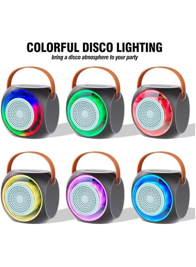 All-In-One Karaoke Machine – Bluetooth Speaker with UHF Wireless Microphones and Disco Ball LED Lights - Image 5