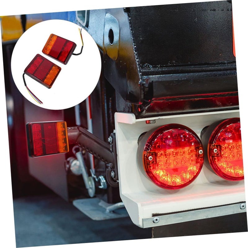 2pc LED Trailer Tail Light High Illumination Rear Signal for Truck Boat Auto - Image 5