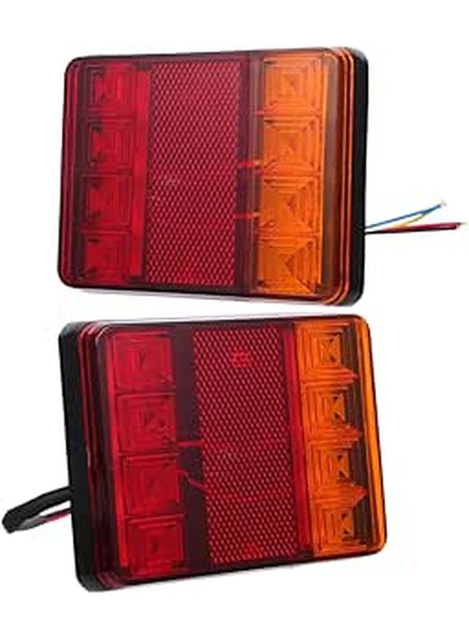 2pc LED Trailer Tail Light High Illumination Rear Signal for Truck Boat Auto - Image 1