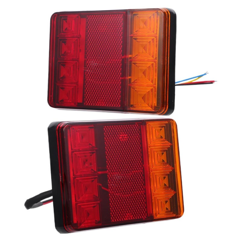 2pc LED Trailer Tail Light High Illumination Rear Signal for Truck Boat Auto - Image 2