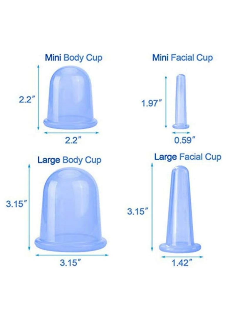 7pcs Vacuum Silicone Cupping Chinese Medicine Meridian Health Cups Health Care Cupping Device Face Eyes Body Massage For Home - Image 2
