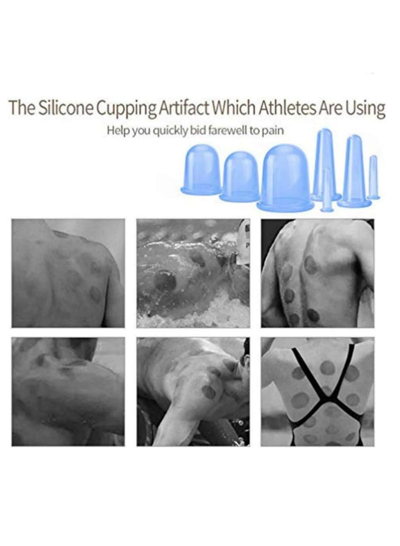 7pcs Vacuum Silicone Cupping Chinese Medicine Meridian Health Cups Health Care Cupping Device Face Eyes Body Massage For Home - Image 4