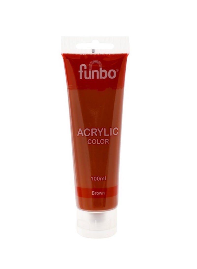 Funbo Acrylic Colour Tube 100ml Brown