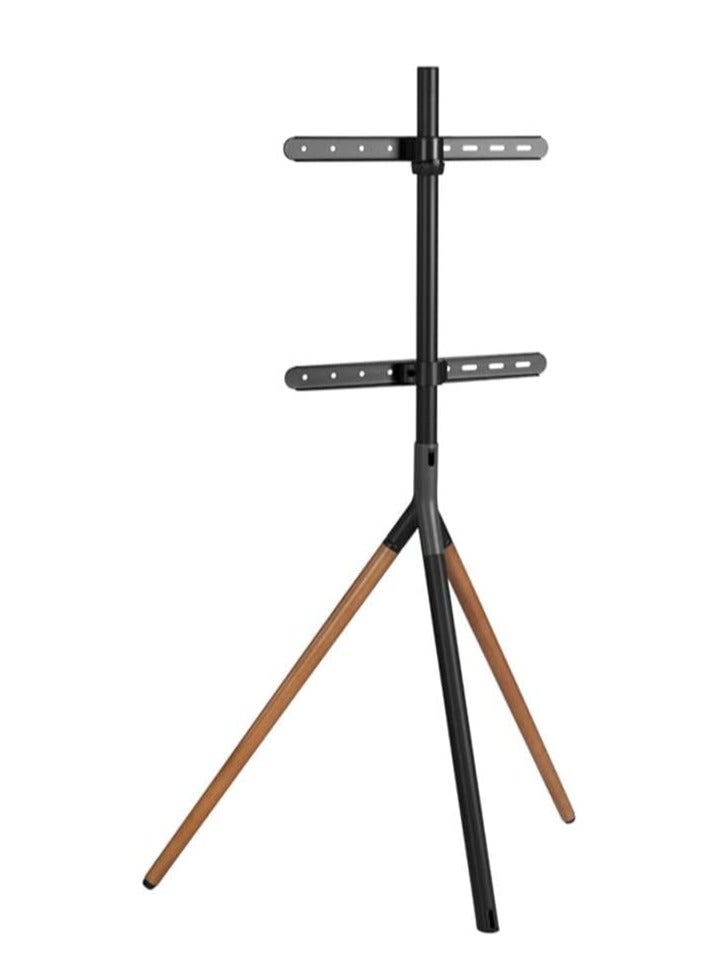 ELTRAZONE Easel Studio TV Floor Stand, Mount for 49" - 70" Screen Size, Supports Up to 40 KG – Modern Grey/Walnut Design – Adjustable Height, Sturdy Base, Easy to Assemble – Ideal for Living Room, Bedroom & Offices - Image 2