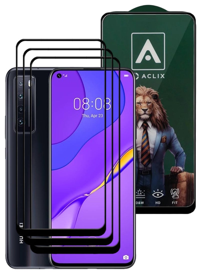 ACLIX 3 Pieces Antistatic ESD Dustproof Premium Quality High Definition Tempered Glass Screen Protector Designed For Huawei nova 7 5G - Image 1