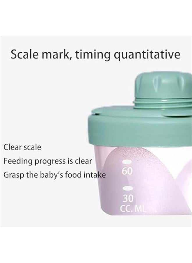 Gonice - Baby Milk Powder Formula Dispenser, 4 Layers Baby Formula Containers for Travel, Formula Holder Mixer, Baby Feeding Snack Storage Container, Portable, Stackable - Image 1