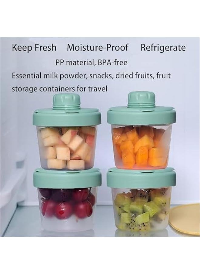 Gonice - Baby Milk Powder Formula Dispenser, 4 Layers Baby Formula Containers for Travel, Formula Holder Mixer, Baby Feeding Snack Storage Container, Portable, Stackable - Image 1